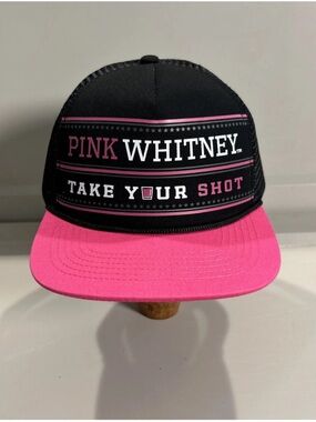 Pink Whitney Hat Cap SnapBack Black Pink Mesh Trucker Take Your Shot Men’s Promo